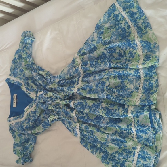Taylor Dresses & Skirts - Blue floral mini dress